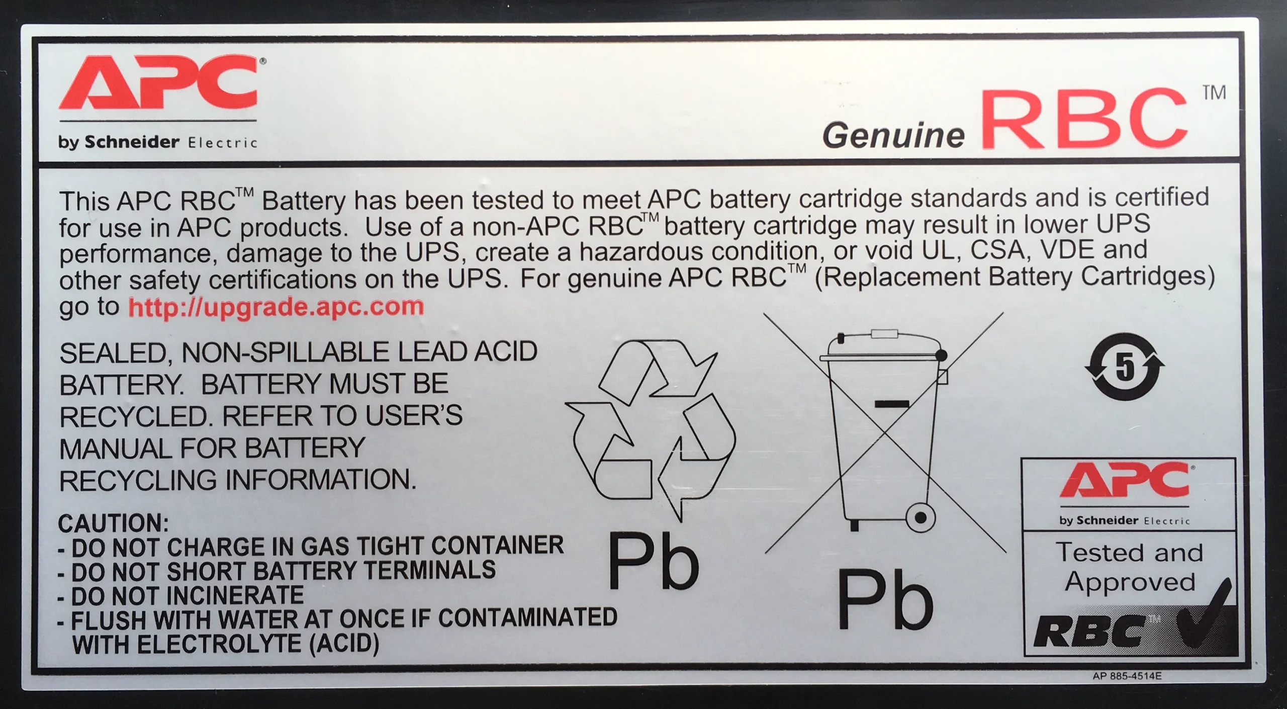 APC Battery Replacement Cartridge RBC7 (OEM) - Image 2