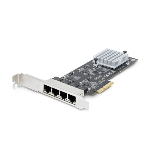 StarTech.com 4-Port 2.5Gbps NBASE-T PCIe Network Card, Intel I225-V, Quad-Port Computer Network Card, Multi-Gigabit NIC,