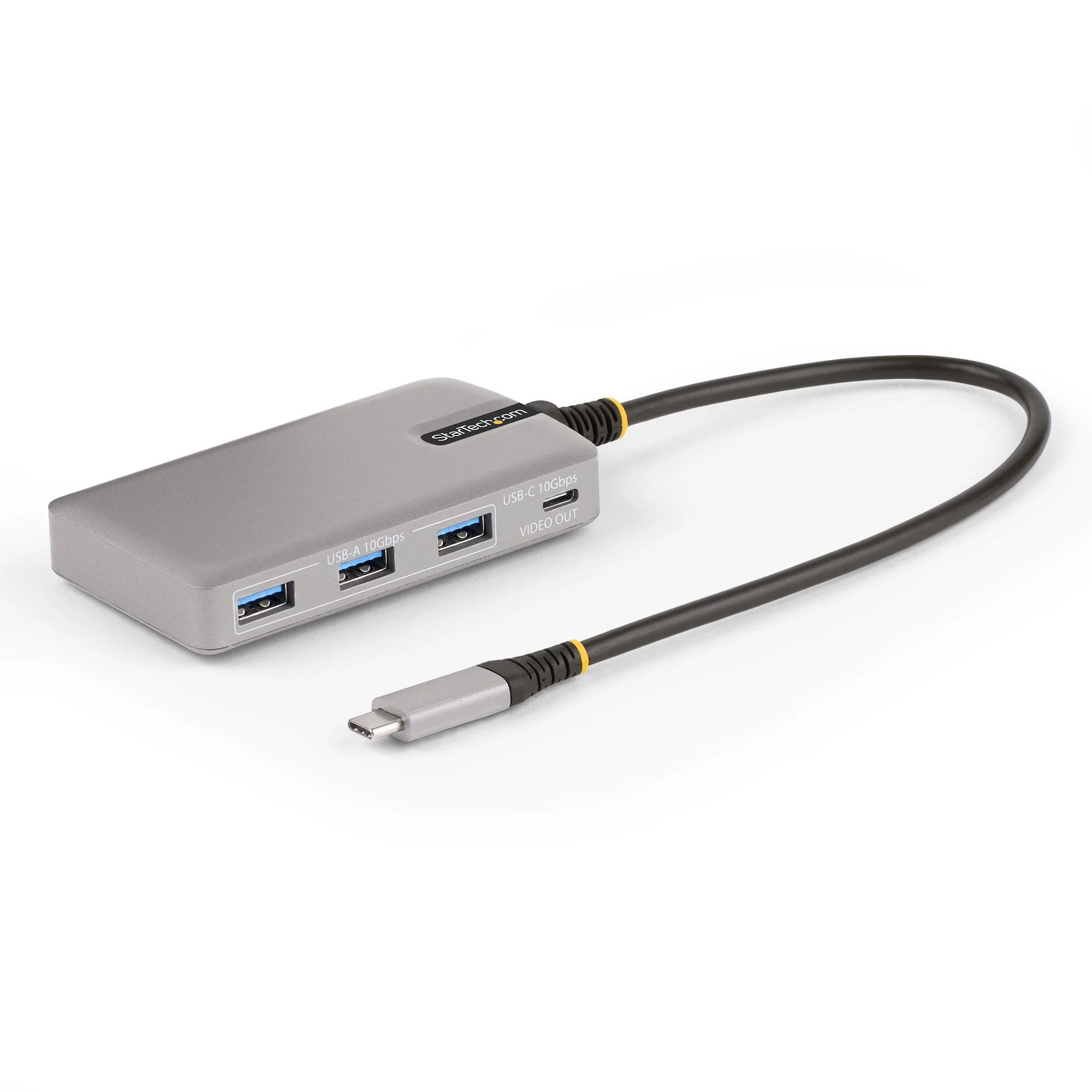 StarTech.com 4-Port USB-C Hub with USB-C DP Alt Mode Video Output 4K 60Hz - 3x USB-A, 1x USB Type-C, 100W Power Delivery