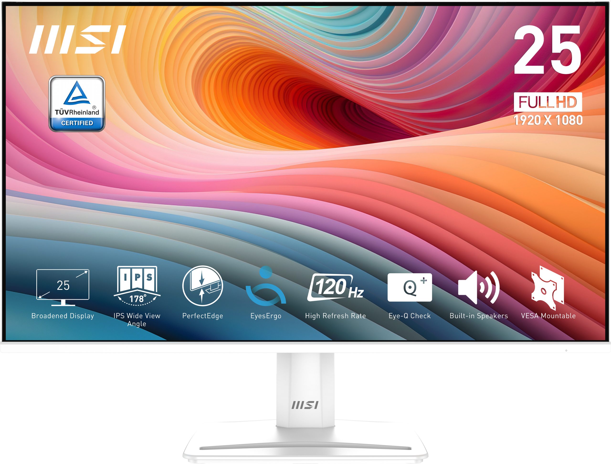 MSI Pro MP251W E2 computer monitor 62.2 cm (24.5") 1920 x 1080 pixels Full HD LED White - Image 2