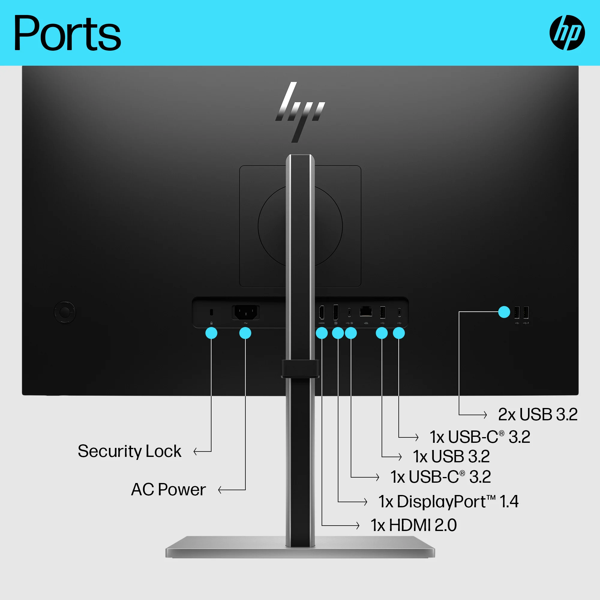 HP E-Series E27k G5 4K USB-C Monitor - Image 3