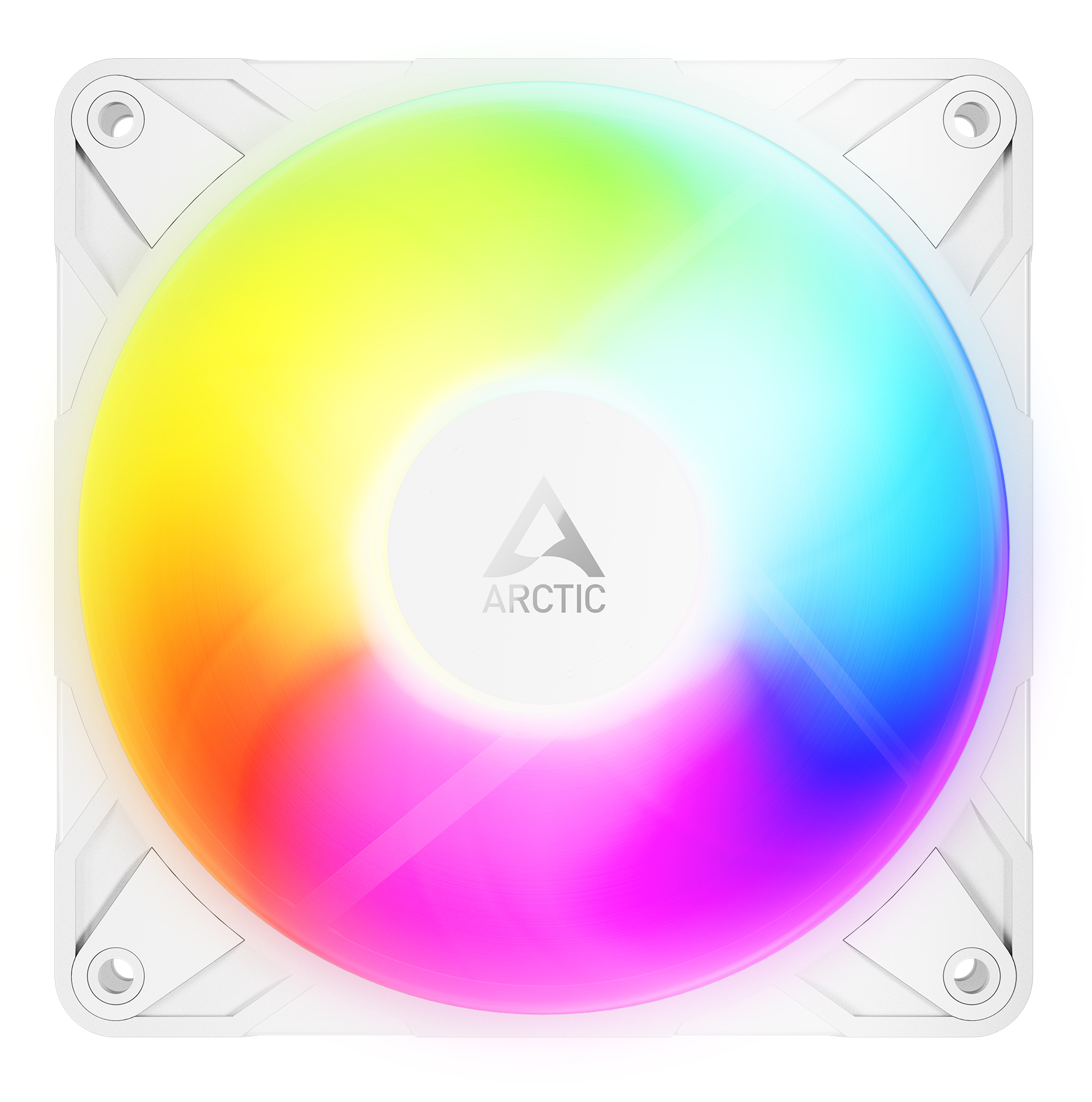 ARCTIC Freezer P12 Pro Reverse A-RGB (White) - 3 Pack - 120 mm A-RGB PWM Fan with Cable Splitter - Image 3