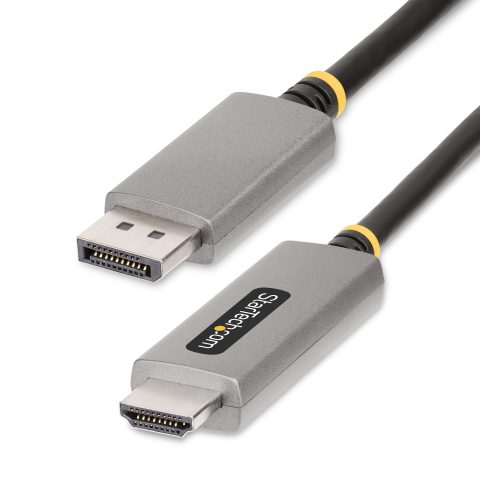 StarTech.com 6.6ft (2m) DisplayPort to HDMI Adapter Cable, 8K 60Hz, 4K 144Hz, HDR10, DP 1.4 to HDMI 2.1 Active Video Con