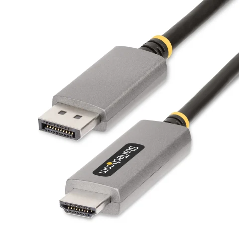 StarTech.com 6.6ft (2m) DisplayPort to HDMI Adapter Cable, 8K 60Hz, 4K 144Hz, HDR10, DP 1.4 to HDMI 2.1 Active Video Con