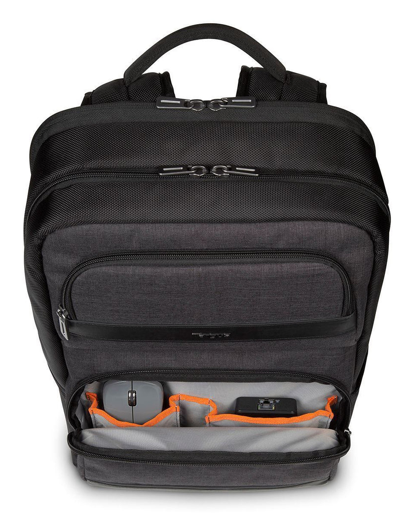 Targus CitySmart backpack Casual backpack Black, Grey Faux leather, Polyurethane (PU) - Image 2