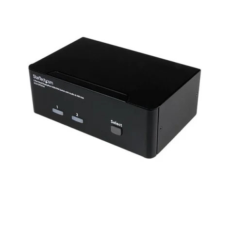 StarTech.com 2 Port Dual DisplayPort USB KVM Switch with Audio & USB 2.0 Hub - TAA