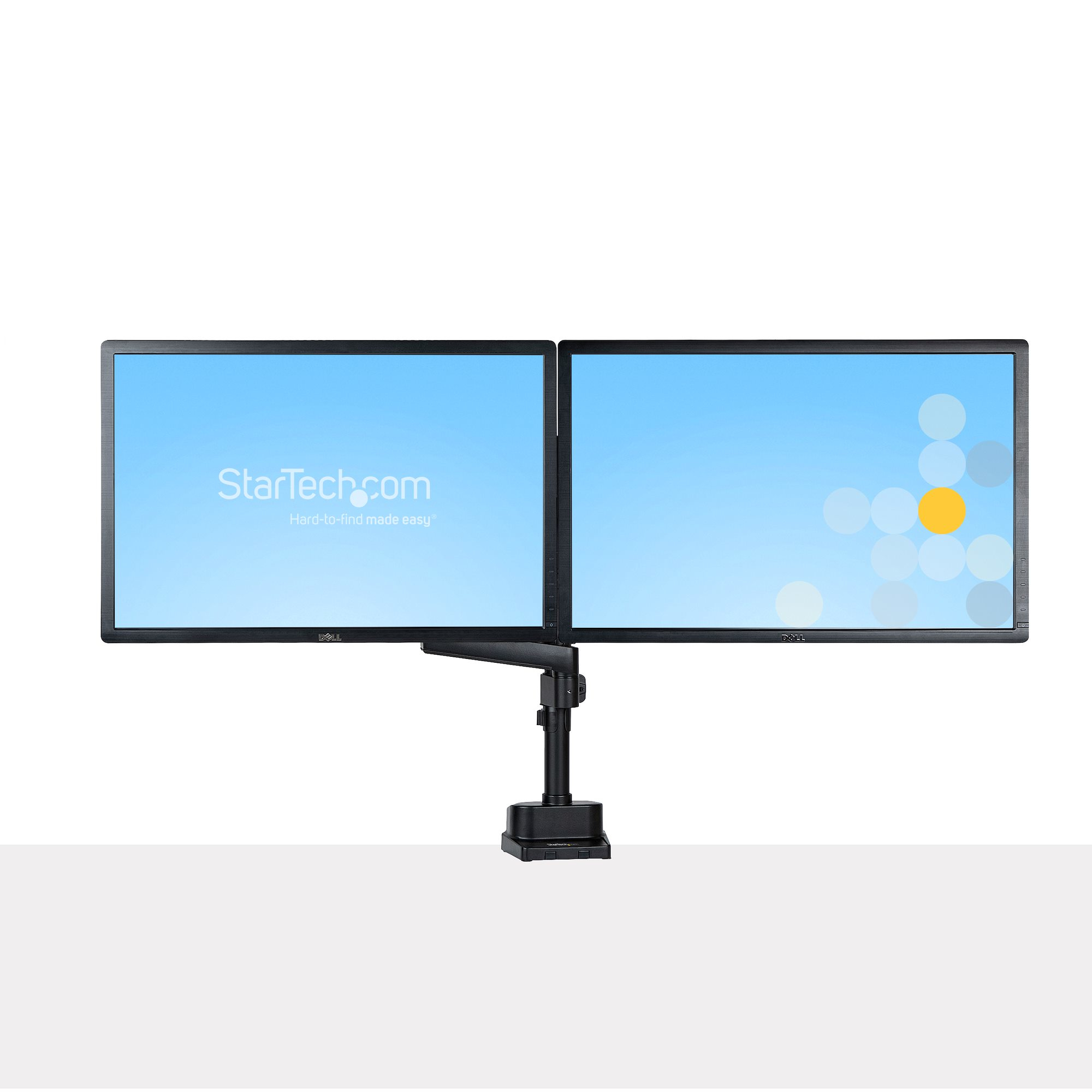 StarTech.com Desk Mount Dual Monitor Arm, Full Motion Monitor Mount for 2x VESA Displays up to 32" (17.6lb/8kg), Height - Image 3