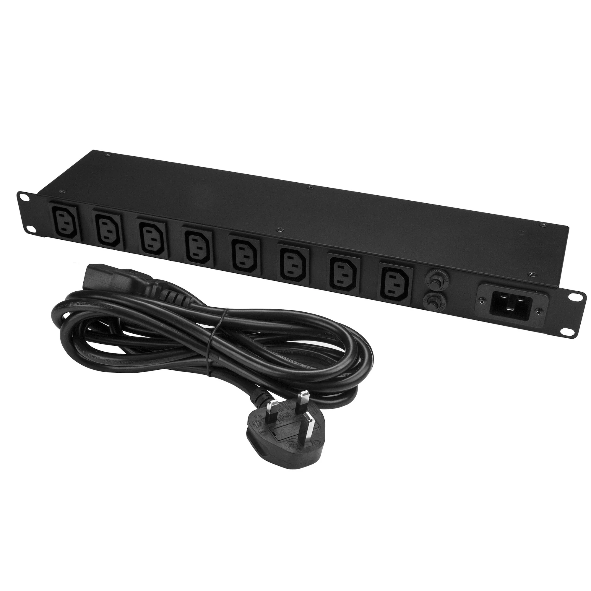 StarTech.com 8-Port Rack-Mount PDU with C13 Outlets - 16 A - 2m Power Cord (BS 1363) - 1U - Image 2