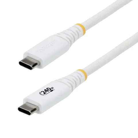 StarTech.com 2m (6ft) USB-C Charging Cable, Durable and Ultra-Flexible, 240W (5A) PD EPR, USB 2.0 Laptop Charger Cable,