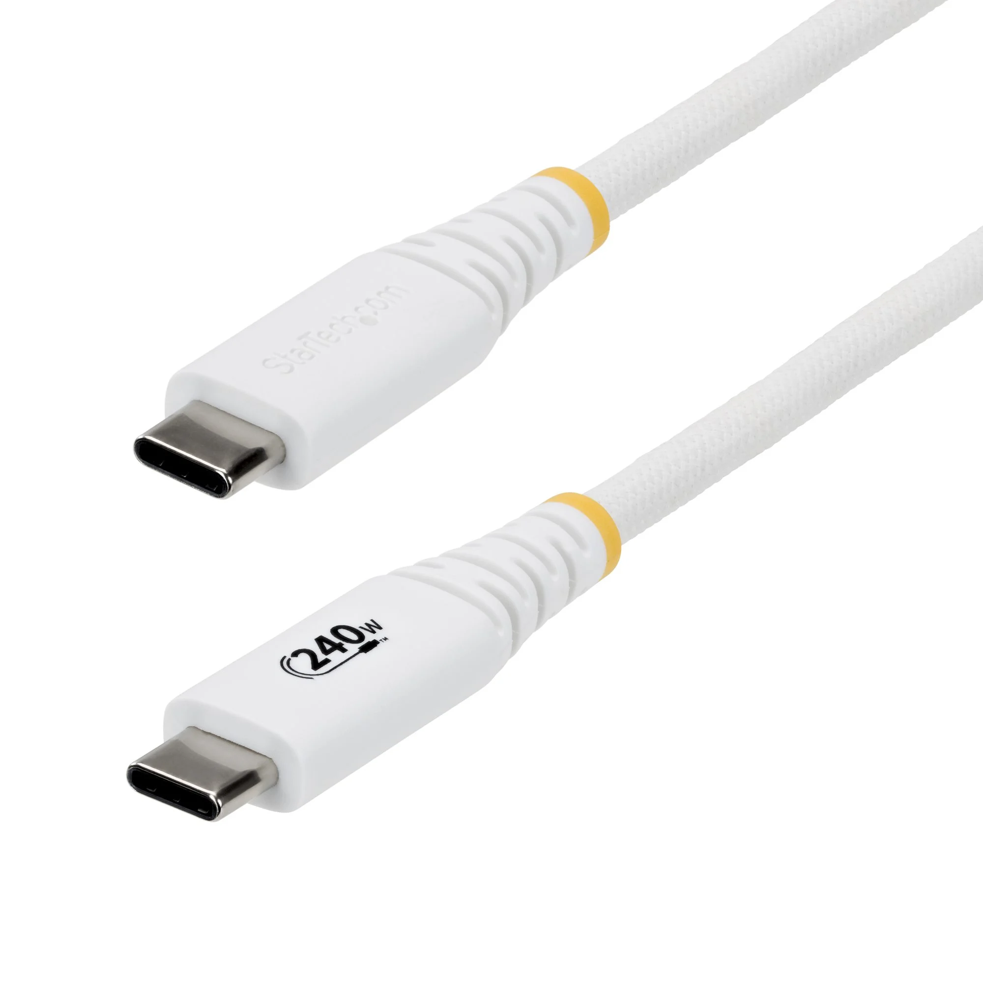 StarTech.com 2m (6ft) USB-C Charging Cable, Durable and Ultra-Flexible, 240W (5A) PD EPR, USB 2.0 Laptop Charger Cable,