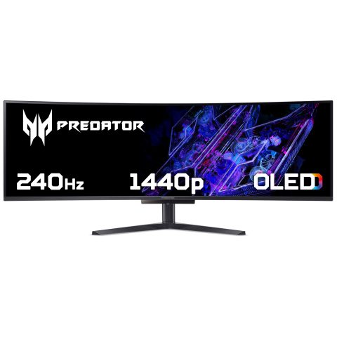 Acer X Predator X49X curved ultra-wide QD-OLED gaming monitor - 49", 32:9, QD-OLED, 1800R curve, Double Quad HD, 240Hz,