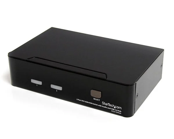 StarTech.com 2 Port DVI USB KVM Switch with Audio and USB 2.0 Hub - TAA