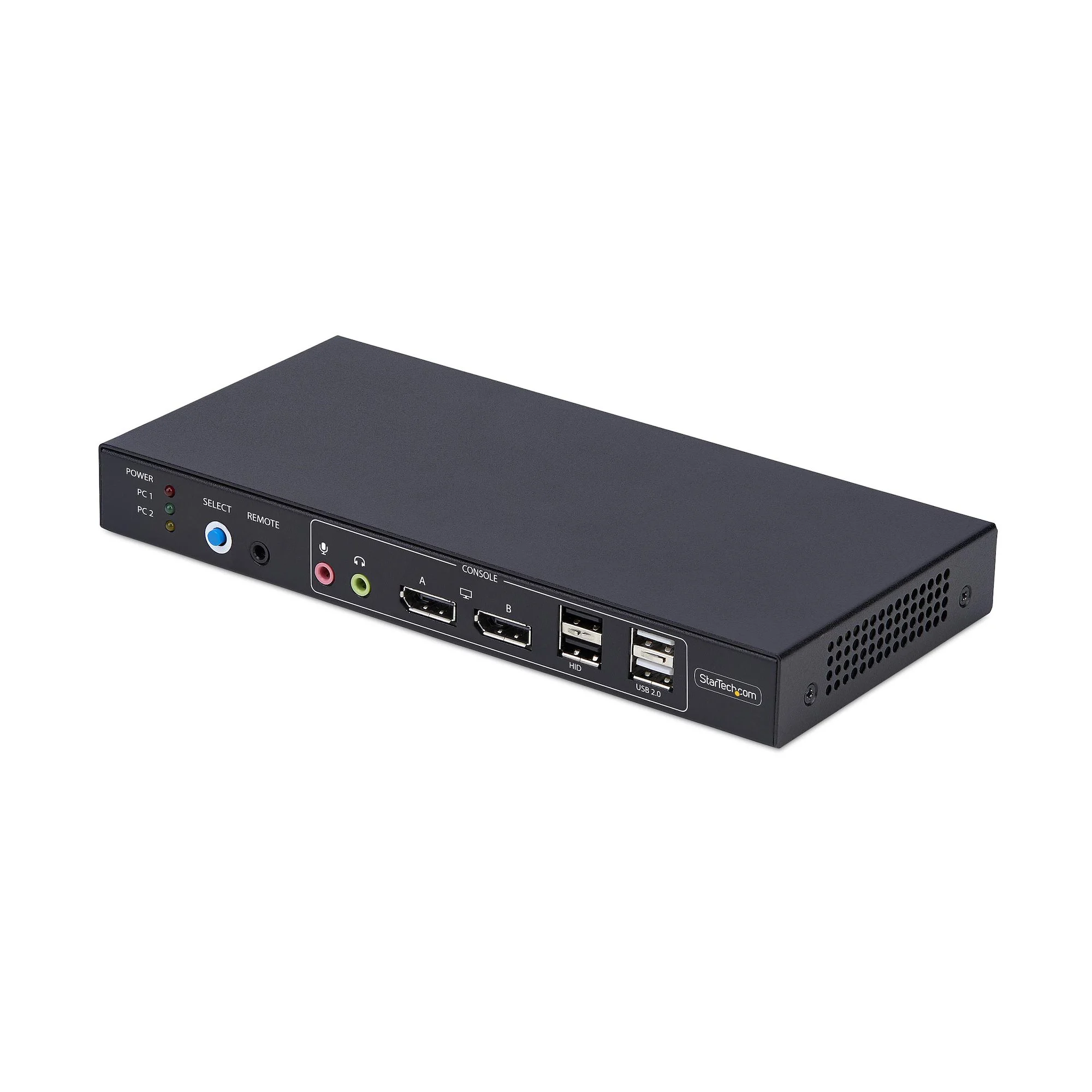 StarTech.com 2-Port Dual-Monitor DisplayPort KVM Switch with Dual View Video Matrix, 4K 60Hz, 4x USB Hub Ports, Hotkey S