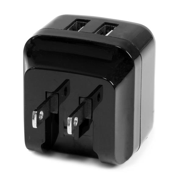 StarTech.com Dual-Port USB Wall Charger - International Travel - 17W/3.4A - Black - Image 3