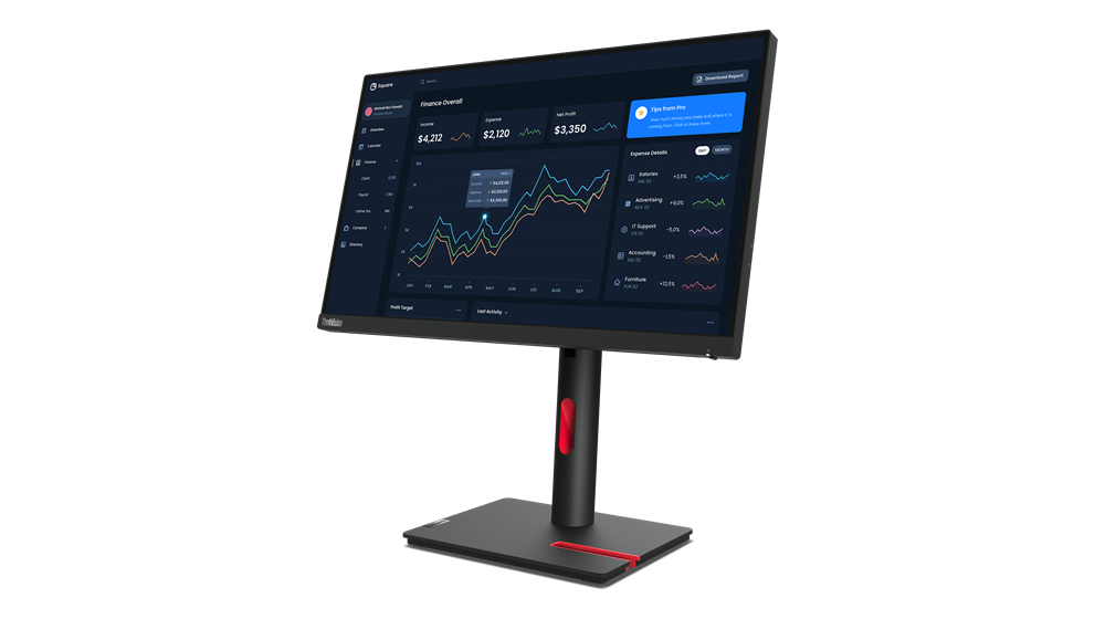 Lenovo ThinkVision T22i-30 computer monitor 54.6 cm (21.5") 1920 x 1080 pixels Full HD LED Black - Image 2