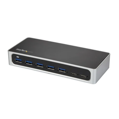 StarTech.com 7 Port USB C Hub with Fast Charge Port - USB-C to 5x USB-A 2x USB-C (USB 3.0 SuperSpeed 5Gbps) - Self Power