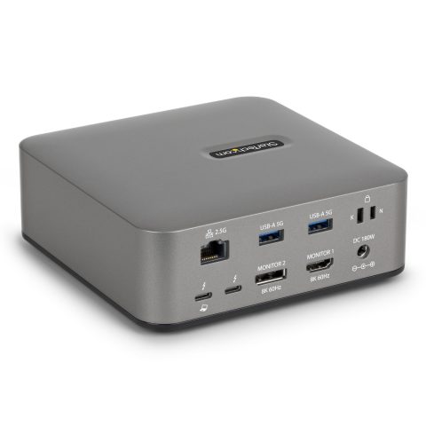 StarTech.com Thunderbolt 5 Universal Docking Station, Multi-Display Hub, 8K 60Hz or 4K 144Hz, 120Gbps Bandwidth Boost, 1