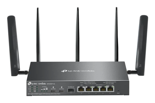 TP-Link Omada ER706WP-4G wireless router Gigabit Ethernet Dual-band (2.4 GHz / 5 GHz) Black