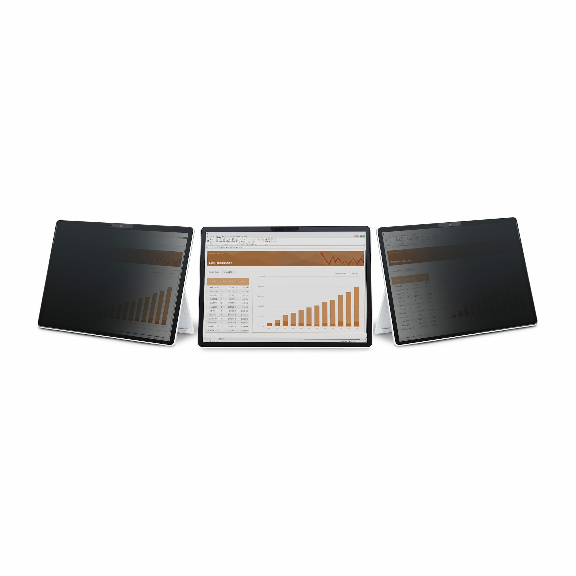 StarTech.com 4-Way Privacy Screen For 13-inch Surface Pro 8/9/X/11 Laptop, Portrait/Landscape Modes, Touch-Enabled, +/- - Image 2