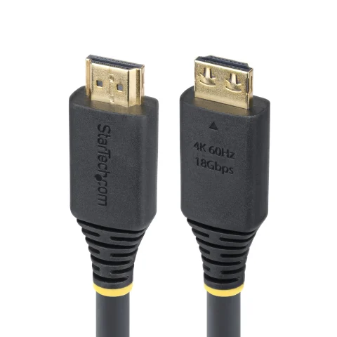 StarTech.com 20ft (6.1m) High Speed HDMI Cable with Gripping Connectors, 4K 60Hz/1440p 144Hz, HDR10/HDCP 2.2/ARC, 18Gbps