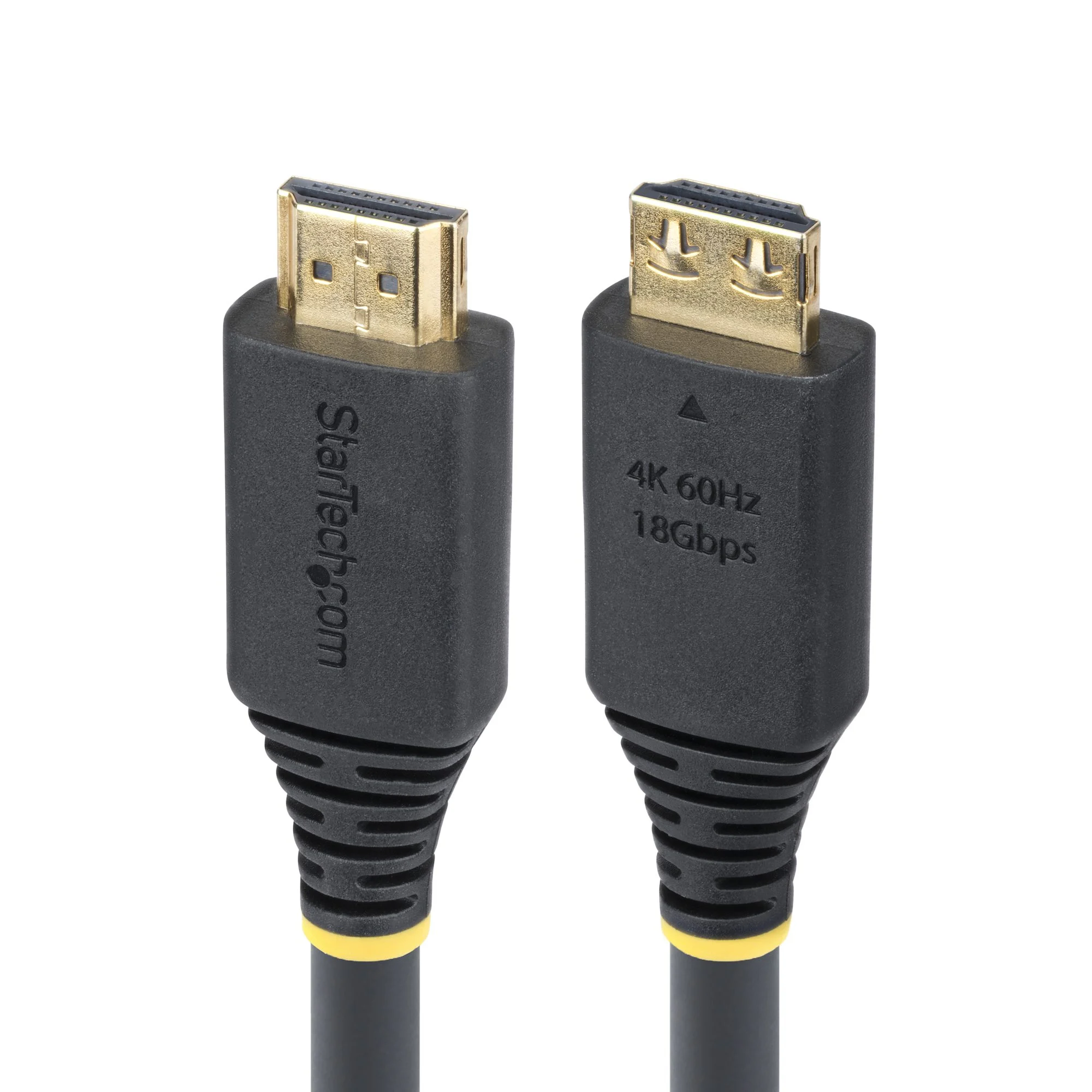 StarTech.com 20ft (6.1m) High Speed HDMI Cable with Gripping Connectors, 4K 60Hz/1440p 144Hz, HDR10/HDCP 2.2/ARC, 18Gbps