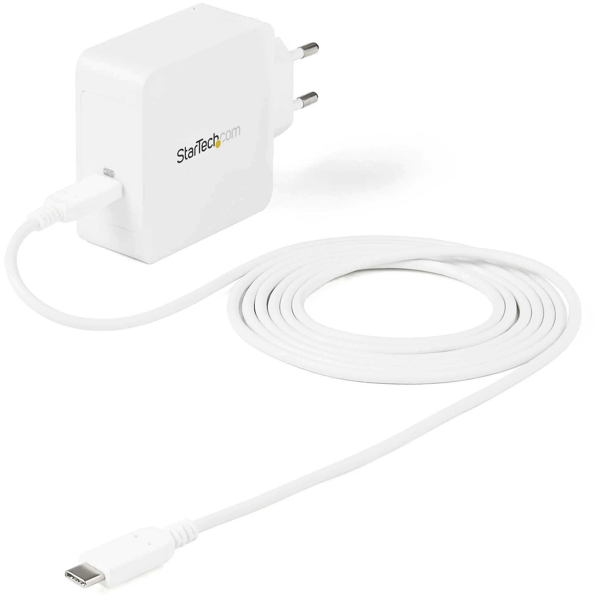 StarTech.com USB C Wall Charger - USB C Laptop Charger 60W PD - 6ft/2m Cable - Universal Compact Type C Power Adapter -