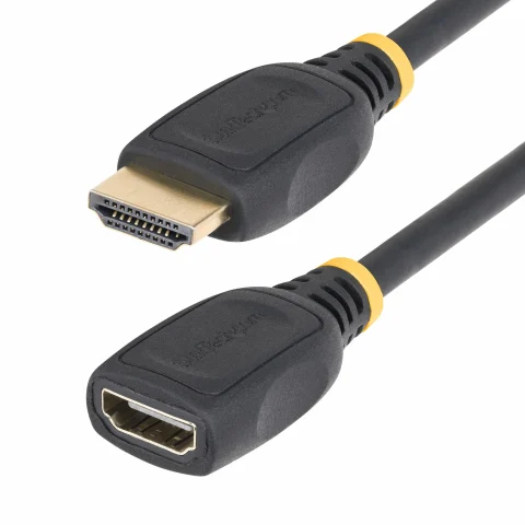 StarTech.com 6ft (2m) HDMI 2.0 Extension Cable, High Speed HDMI Port Saver Cable, 4K 60Hz, HDMI Male to Female Extension