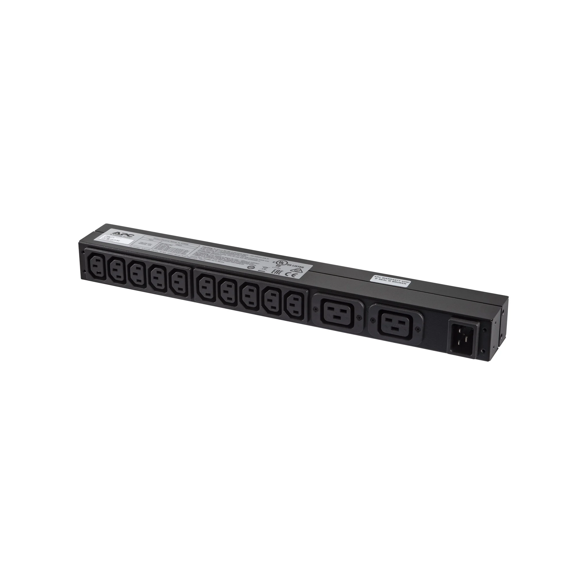 APC RACK PDU BASIC 1 U 16A 230V power distribution unit (PDU) 12 AC outlet(s) 0U/1U Black - Image 3