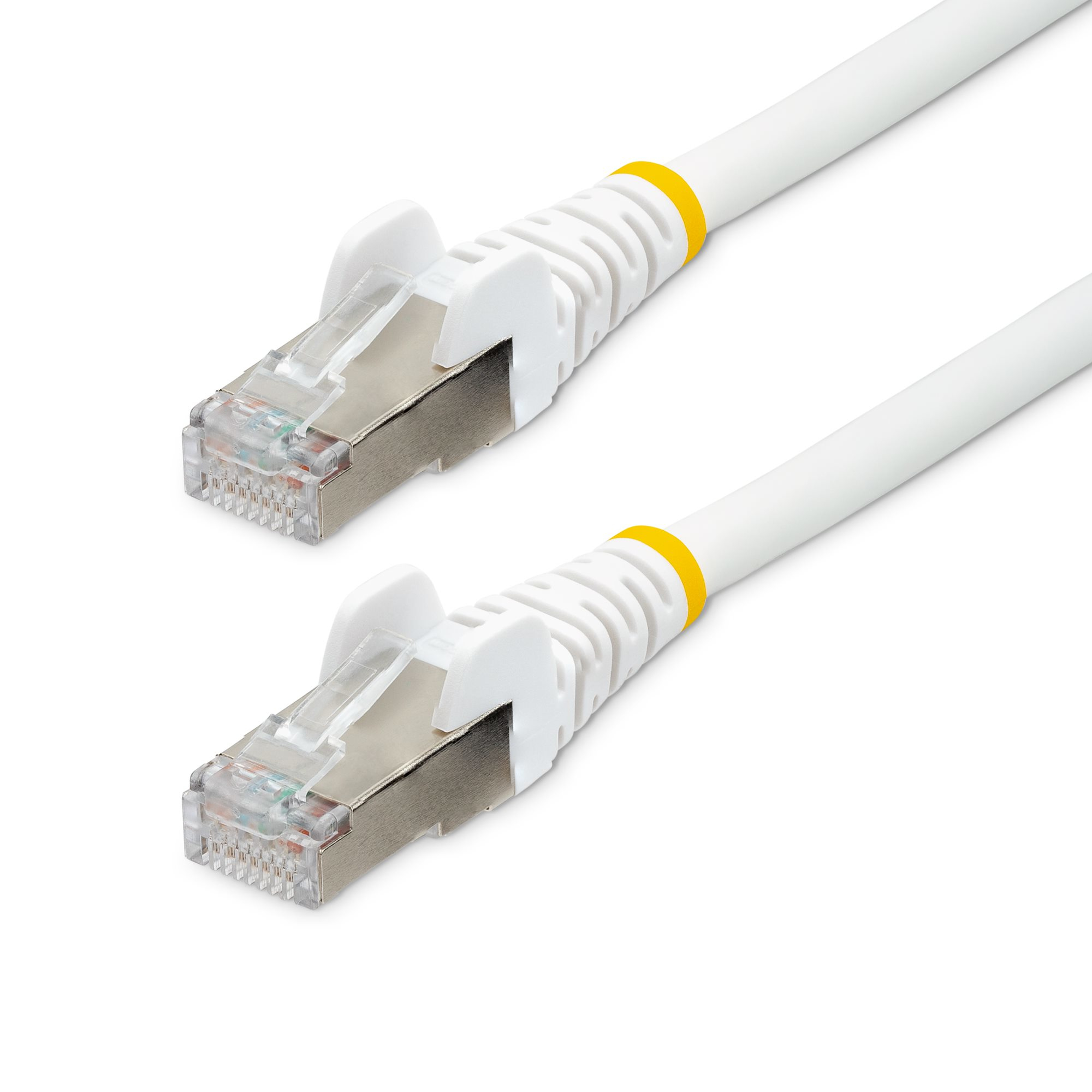 StarTech.com 10m CAT6a Ethernet Cable - White - Low Smoke Zero Halogen (LSZH) - 10GbE 500MHz 100W PoE++ Snagless RJ-45 w
