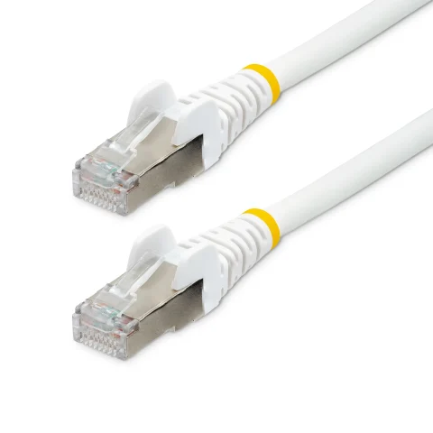 StarTech.com 5m CAT6a Ethernet Cable - White - Low Smoke Zero Halogen (LSZH) - 10GbE 500MHz 100W PoE++ Snagless RJ-45 w/