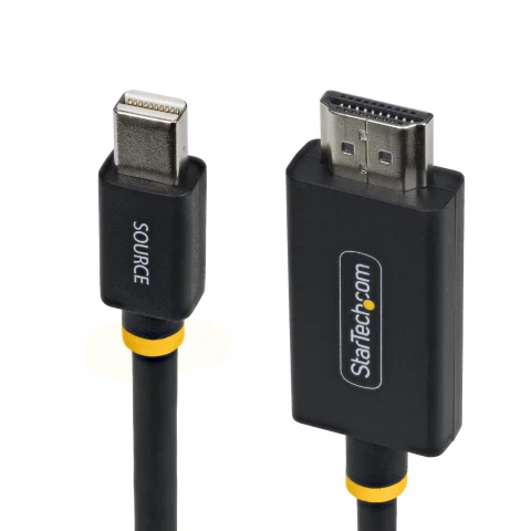 StarTech.com 2m (6ft) Mini DisplayPort to HDMI Adapter Cable, 4K 60Hz with HBR3/HDCP 2.3/DPCP, MDP to HDMI 2.0, Active V