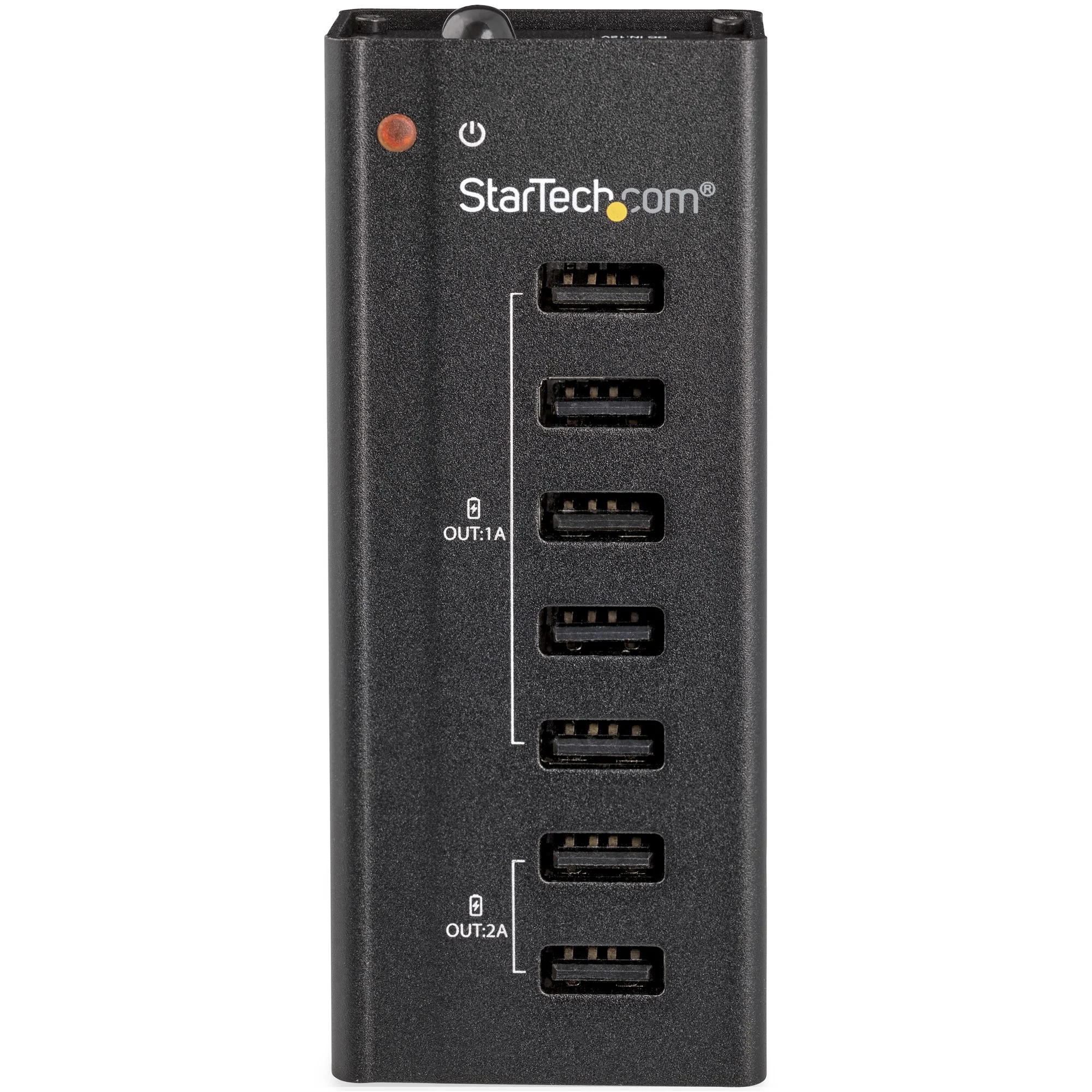 StarTech.com 7-Port USB Charging Station with 5x 1A Ports and 2x 2A Ports - Image 2