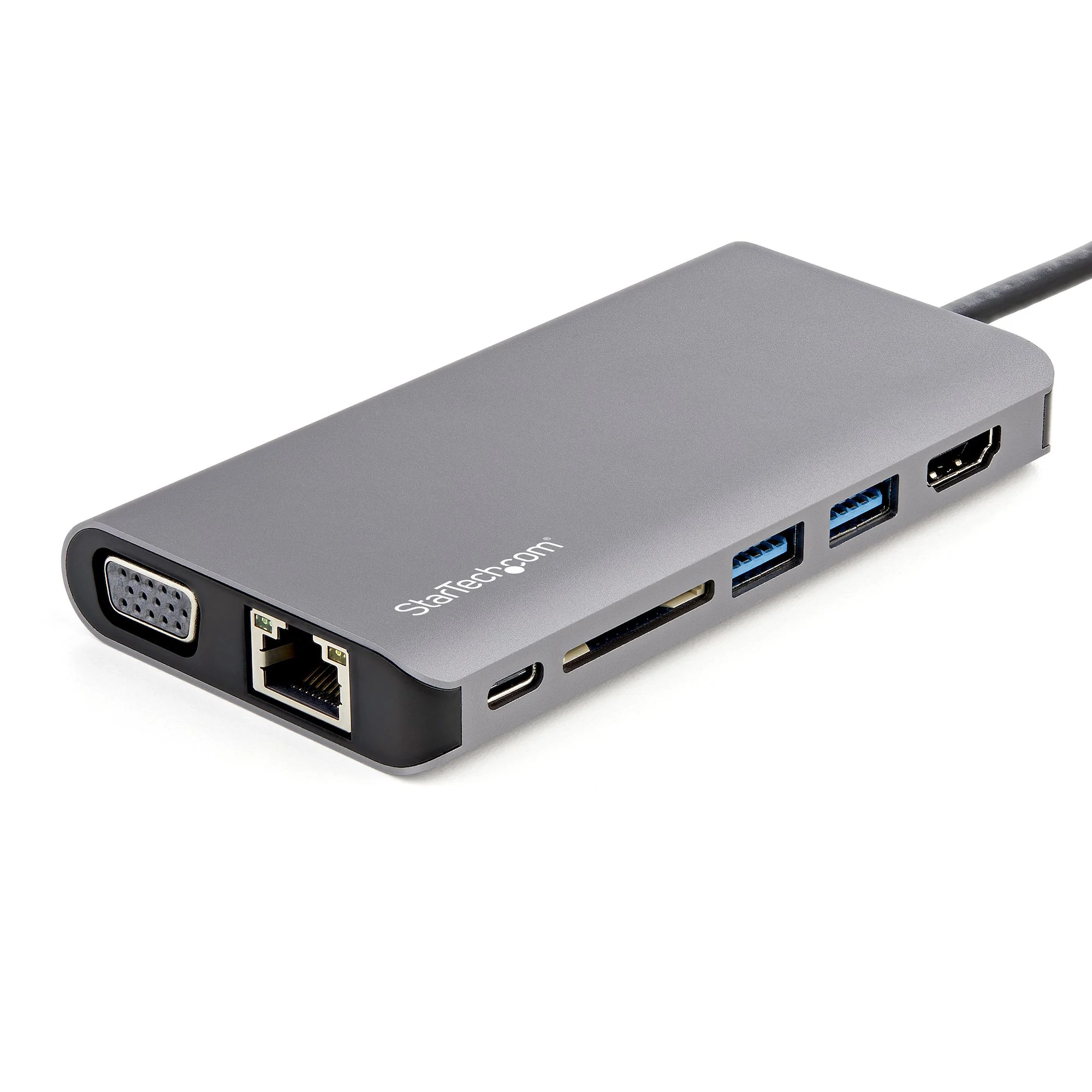 StarTech.com USB C Multiport Adapter - USB-C Mini Travel Dock w/ 4K HDMI or 1080p VGA - 3x USB 3.0 Hub, SD, GbE, Audio, - Image 2