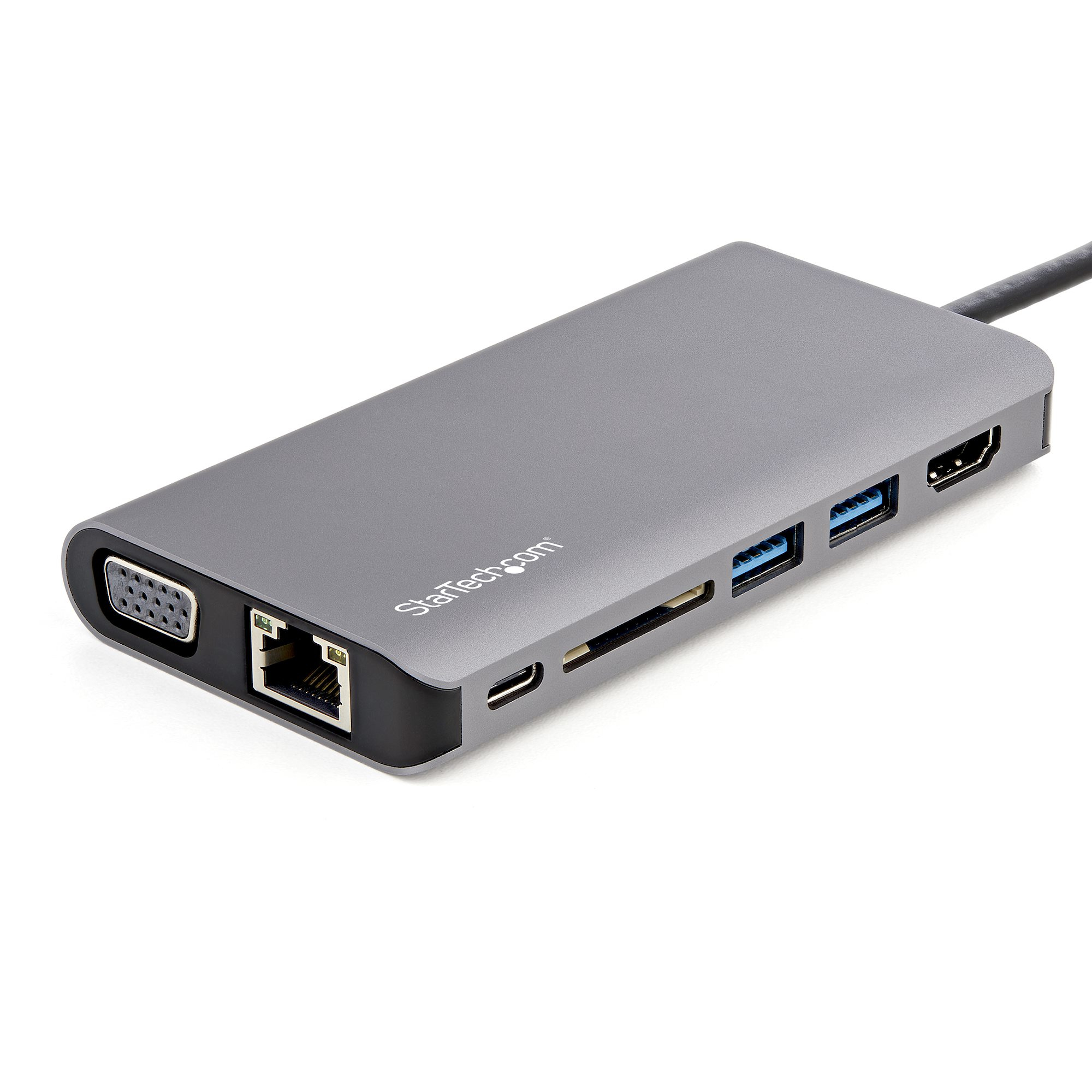 StarTech.com USB C Multiport Adapter - USB-C Mini Travel Dock w/ 4K HDMI or 1080p VGA - 3x USB 3.0 Hub, SD, GbE, Audio, - Image 2