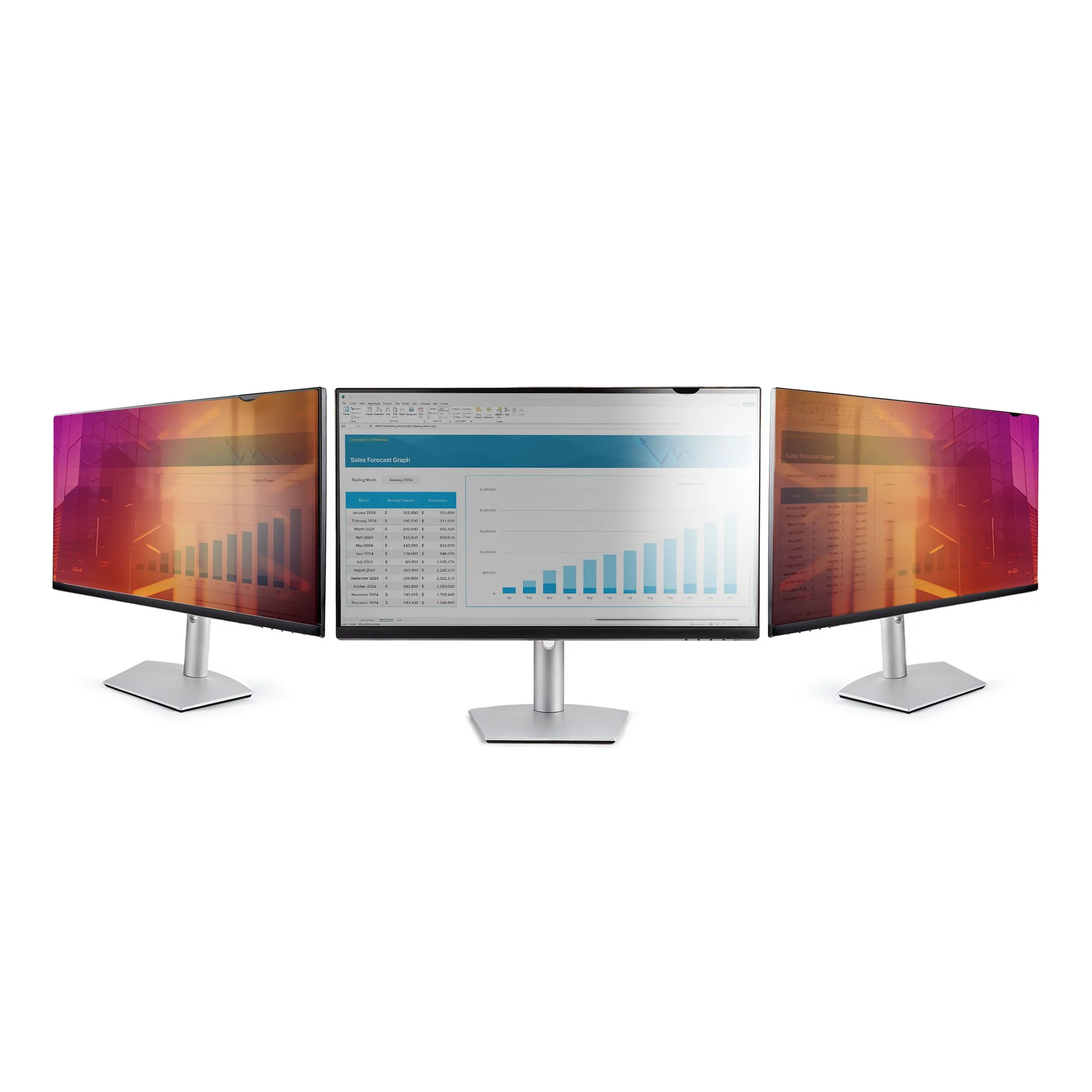 StarTech.com 23.8" 16:9 Gold Monitor Privacy Screen, Reversible Filter w/Enhanced Privacy, Computer Security Filter, Rem - Image 2
