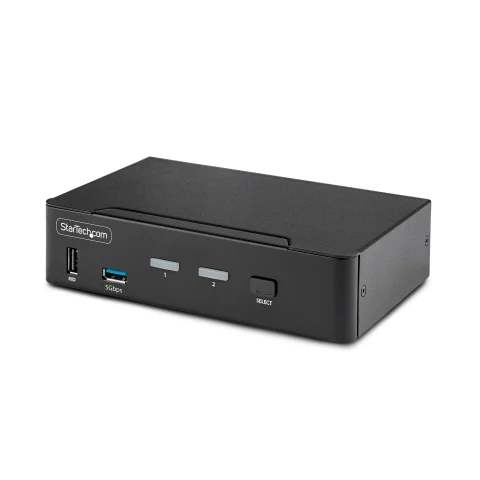 StarTech.com 2-Port DisplayPort KVM Switch, 8K 60Hz / 4K 144Hz, Single Display, DP 1.4, 2x USB 3.0 Ports, 4x USB 2.0 HID
