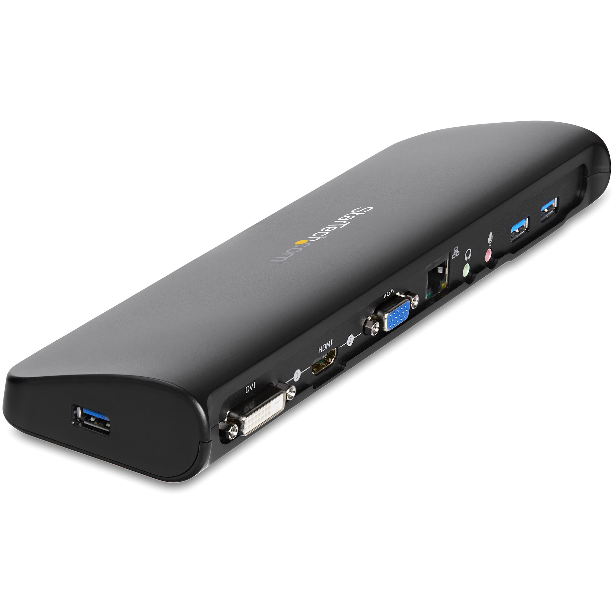 StarTech.com Dual Monitor USB 3.0 Laptop Docking Station with HDMI/DVI/VGA, 3x USB-A Hub, GbE, Audio, Universal Type-A D - Image 3