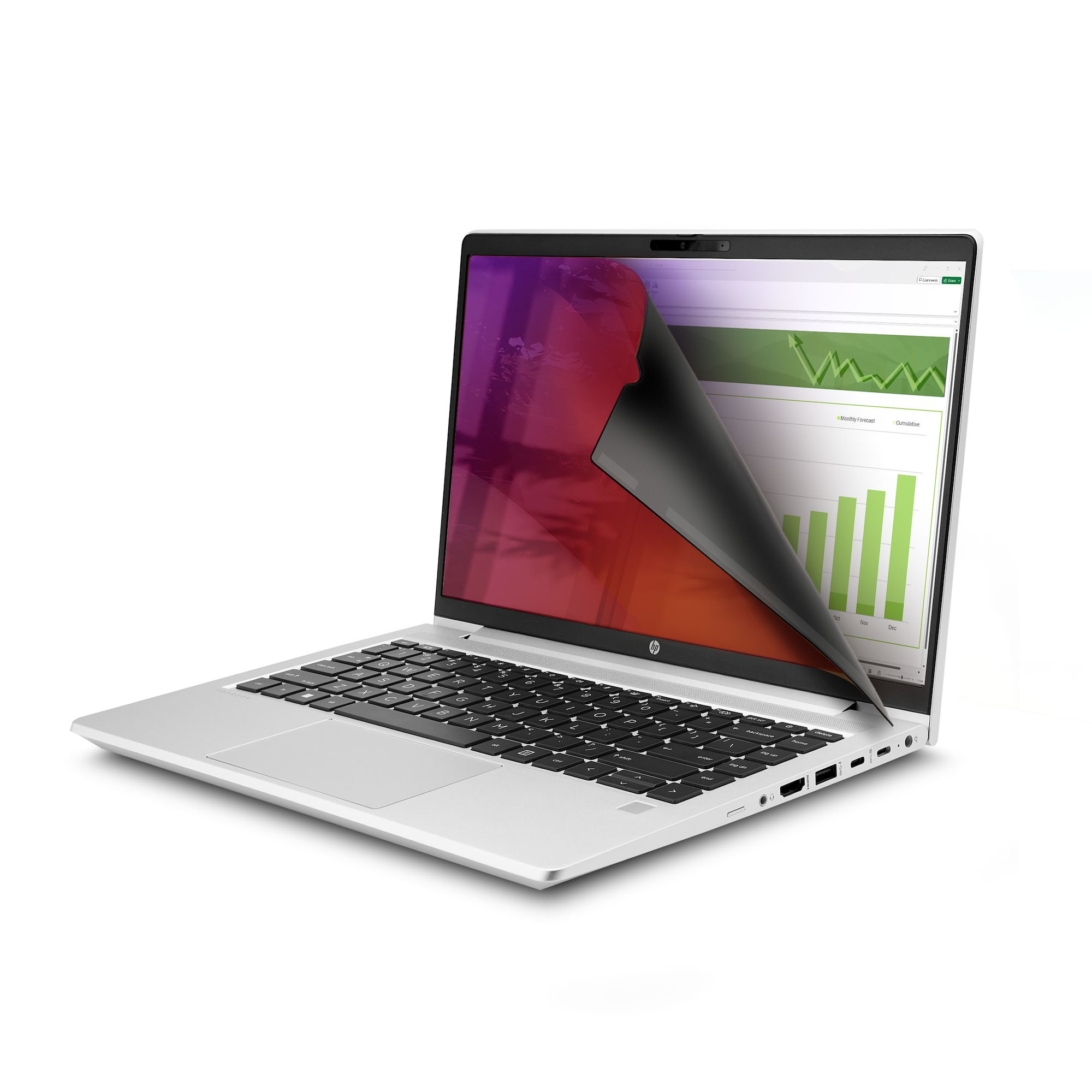 StarTech.com 14-inch 16:9 Laptop Privacy Screen, Reversible Gold Filter w/Enhanced Privacy, Computer Security Filter, Re - Image 3