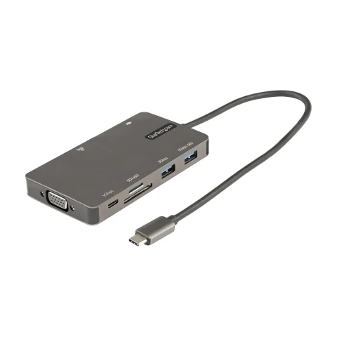 StarTech.com USB C Multiport Adapter - HDMI 4K 30Hz or VGA Travel Dock - 5Gbps USB 3.0 Hub (USB A / USB C Ports) - 100W