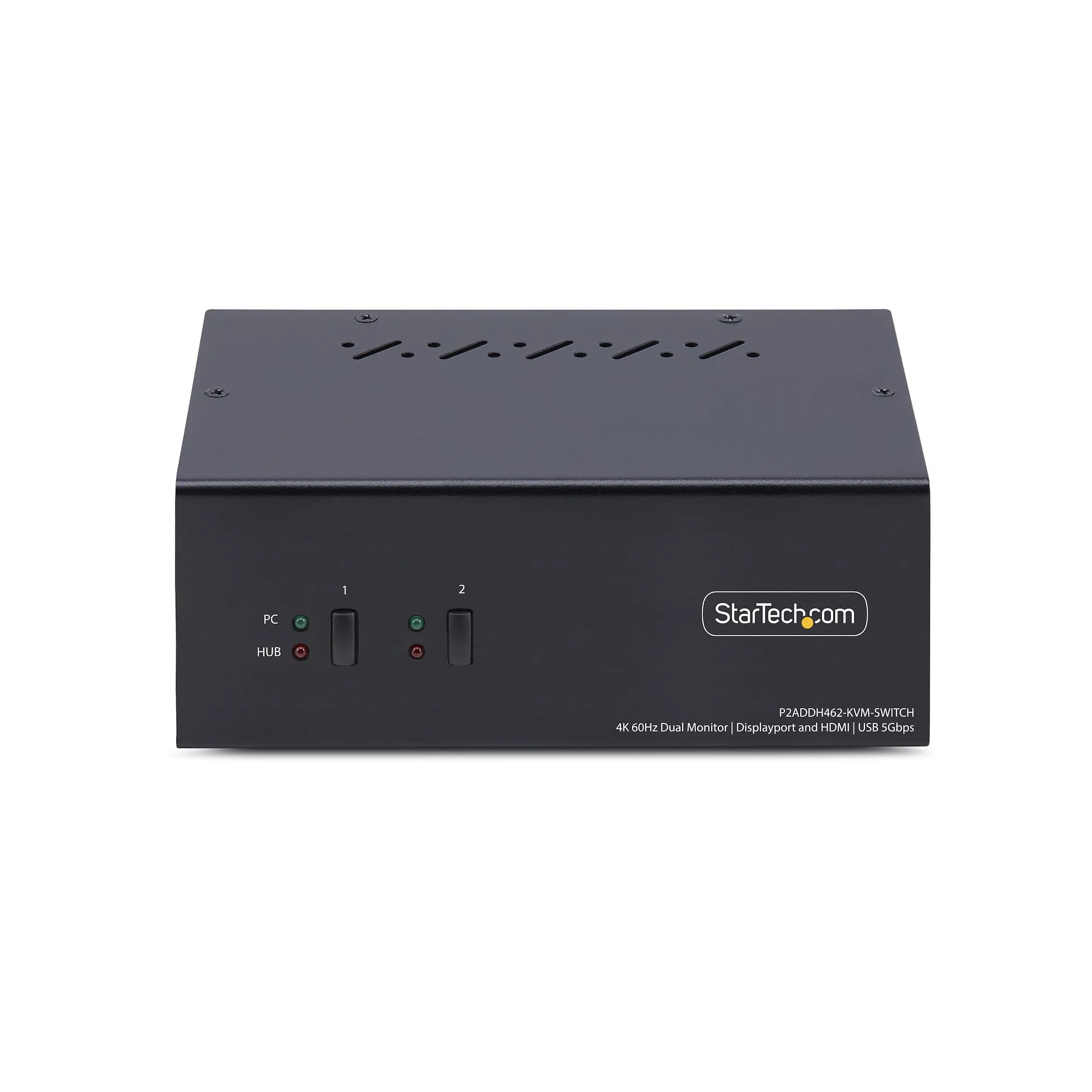 StarTech.com 2-Port Dual-Monitor DisplayPort and HDMI KVM Switch, 4K 60Hz, 1x HDMI & 1x DP Monitor, 2-Port USB 5Gbps Hub - Image 3