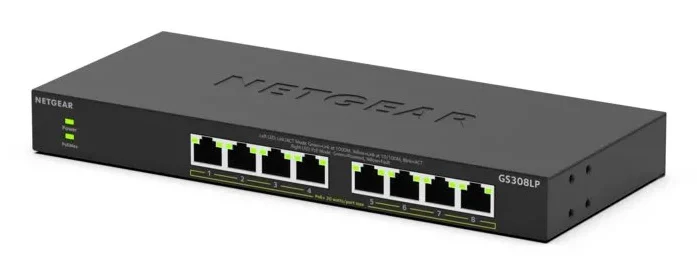 NETGEAR GS308LP Unmanaged Gigabit Ethernet (10/100/1000) Power over Ethernet (PoE) Desktop Black - Image 3