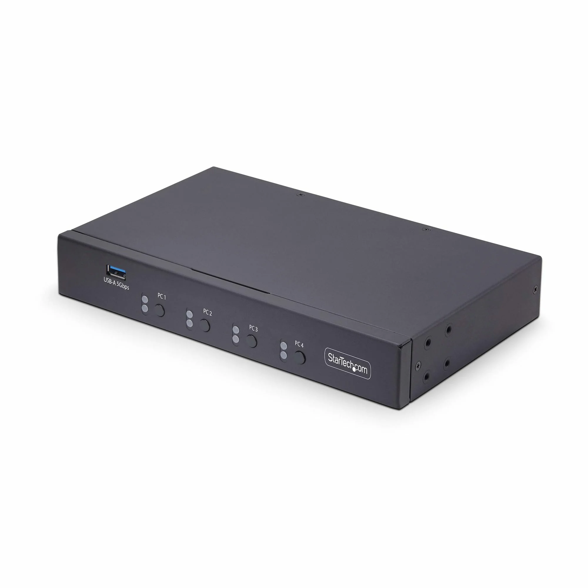 StarTech.com 4-Port KM Switch with Mouse Switching, USB Switch for Keyboard/Mouse, 3.5mm/USB Audio, Peripheral Sharing f