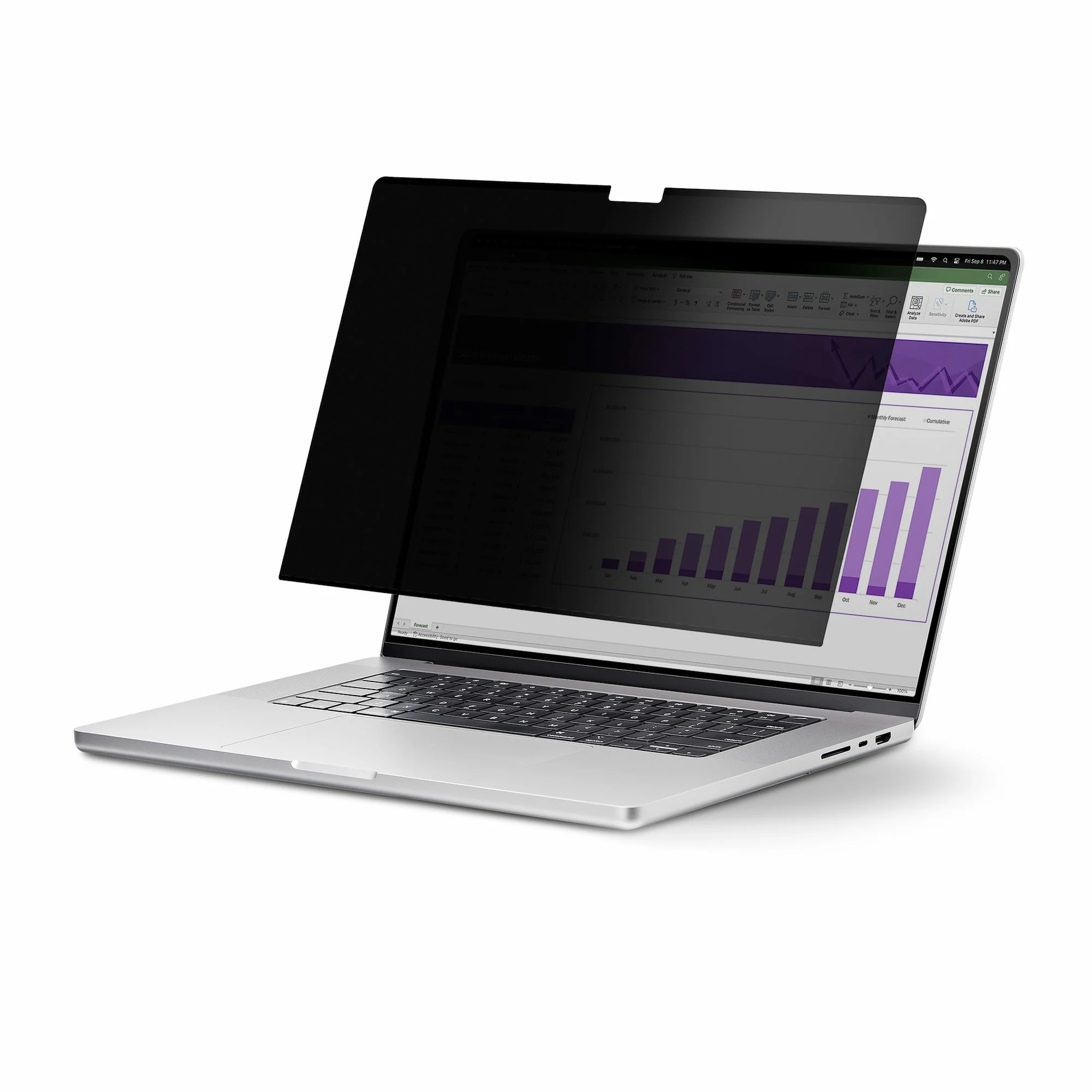 StarTech.com 14.1-inch 16:10 Flip-Up Privacy Screen with Touch, Anti-Glare Blue Light Filter, Laptop Monitor Screen Prot