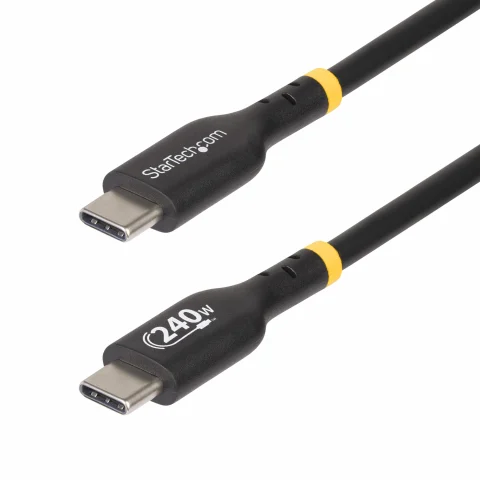 StarTech.com 6.6ft (2m) USB-C Charging Cable, Charge & Sync, 240W (5A) PD EPR, USB 2.0 Laptop Charger Cable, USB-IF Cert