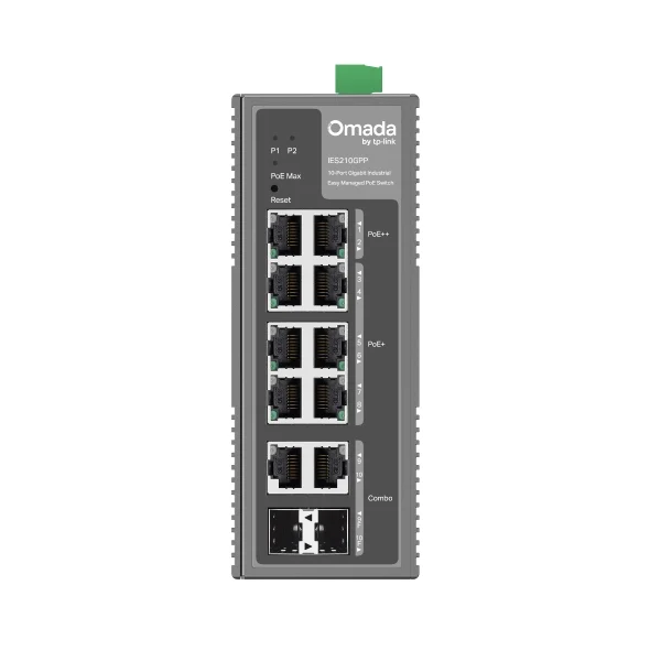 TP-Link Omada 10-Port Gigabit Industrial Easy Managed Switch with 6-Port PoE+ and 2-Port PoE++ - Image 2