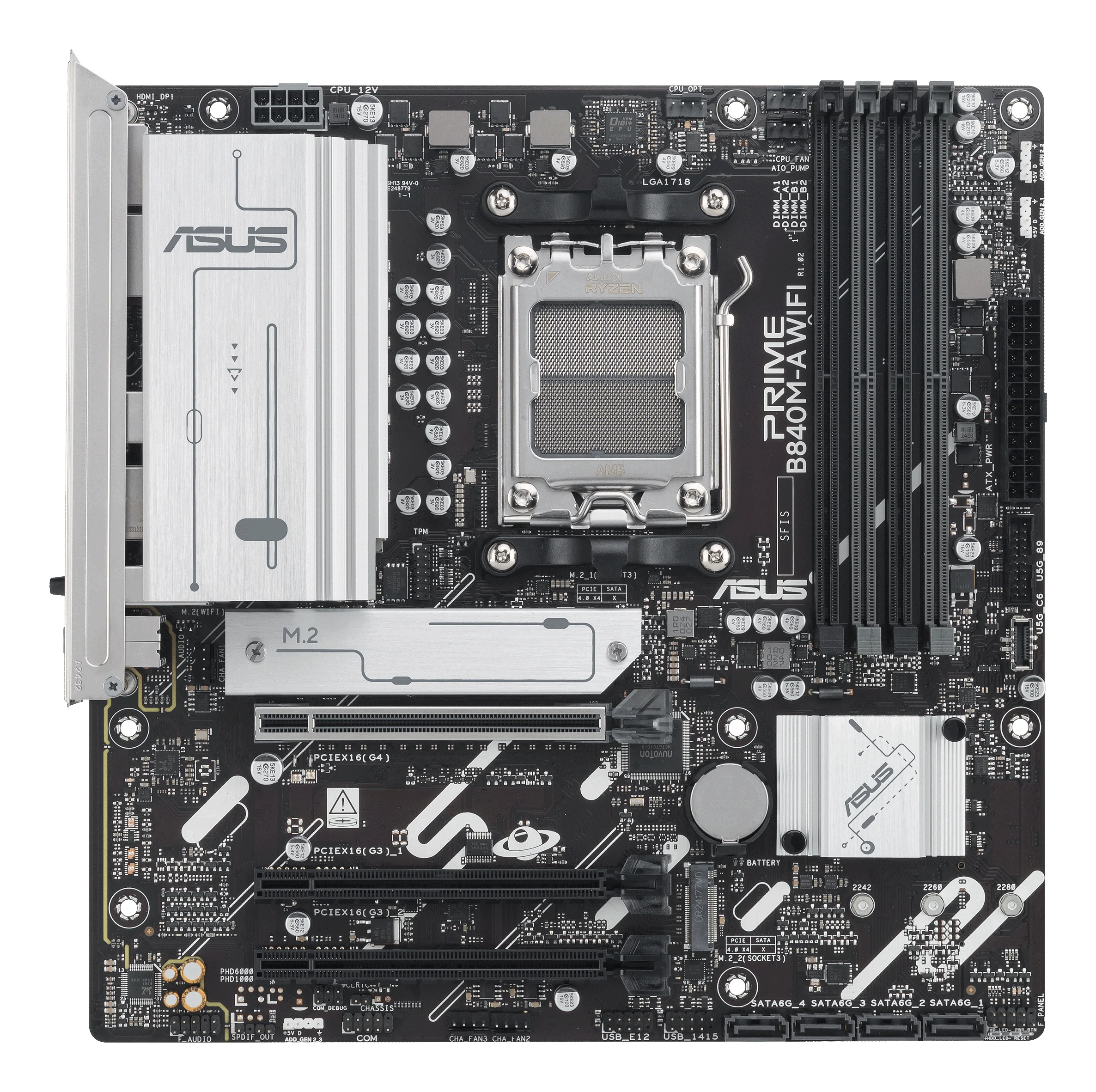 ASUS PRIME B840M-A WIFI AMD B840 Socket AM5 micro ATX - Image 2