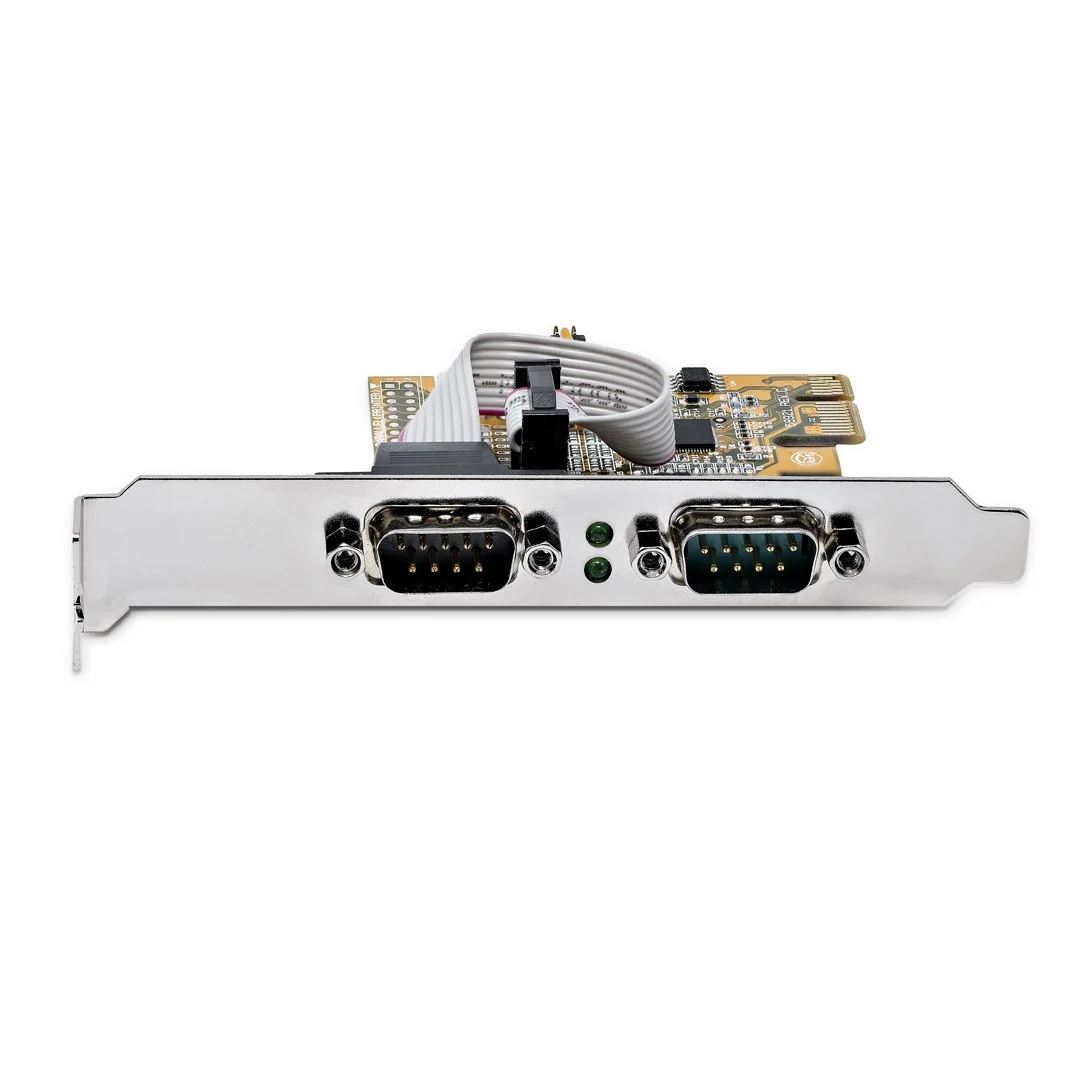 StarTech.com 2-Port PCI Express Serial Interface Card, Dual Port PCIe to RS232 (DB9) Serial Card, 16C1050 UART, Low/Full - Image 3