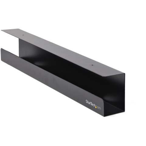StarTech.com Under Desk Cable Management Tray - Office/Standing Desk Cable Tray Organizer - Desk/Table Mount Holder for