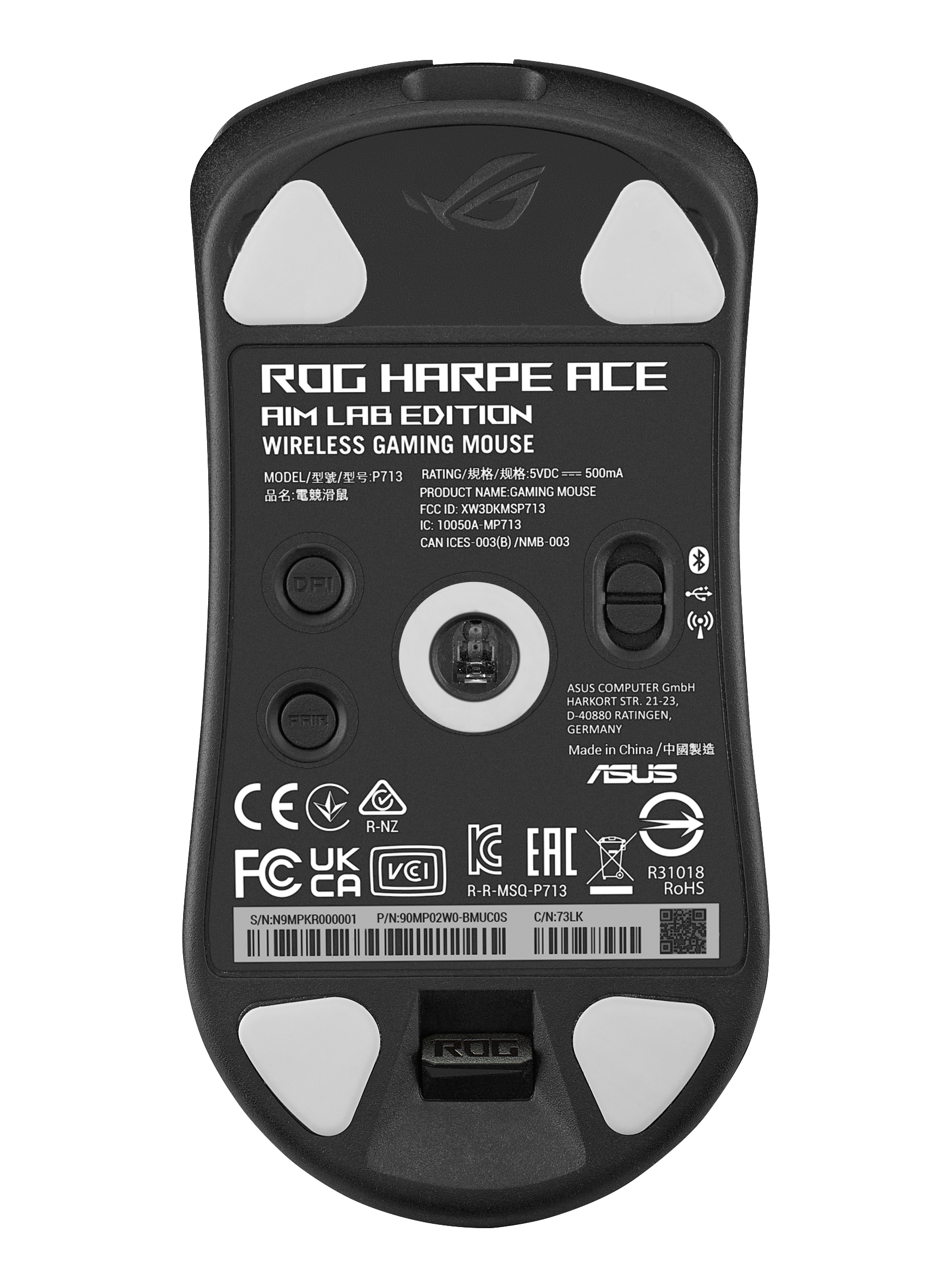 ASUS ROG Harpe Ace Aim Lab Edition mouse Gaming Ambidextrous RF Wireless + Bluetooth + USB Type-A Optical 36000 DPI - Image 2