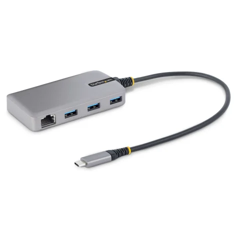 StarTech.com 3-Port USB-C Hub with Ethernet - 3x USB-A Ports, Gigabit Ethernet RJ45, USB 3.0 5Gbps, Bus-Powered, 1ft/30c